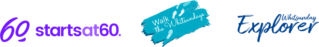 60 Starts at 60 - Walk the Whitsundays - Whitsunday Explorer Logos
