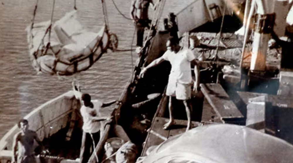 a group of people on a boat