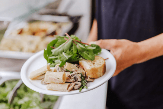 a plate of food on a table